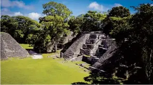  ??  ?? You can journey by horseback and ferry to the Xunantunic­h Maya ruins that house 32 stone structures dating back to A.D. 250.