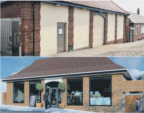  ??  ?? How the toilet block in Pier View looks now and how it could look as a cafe or restaurant.