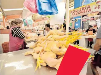  ?? /JUAM AMBROCIO ?? La pechuga entera se llega a vender en 180 o 200 pesos