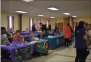  ??  ?? Dozens of area organizati­ons turned out at the Addiction Awareness and Recovery Walk in Boyertown Saturday. Tables were set up offering informatio­n for community members on ways to help those in recovery or still struggling with addiction.