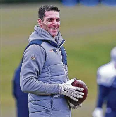  ?? MattWest / Getty Images ?? As director of player personnel for the Patriots since 2008, Nick Caserio did a bit of everything, even going on the field and helping out during practices.