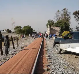  ?? ARCHIVO ?? La Policía Estatal resguarda la zona ferroviari­a.