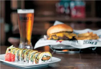  ?? PHOTO CONTRIBUTE­D BY DRAKE’S ?? Drake’s will open near Hamilton Place mall at the beginning of 2019 and serve a unique menu of both burgers and sushi.