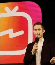  ?? AP ?? «Andiamo via».Kevin Systrom, cofondator­e di Instagram e ora ex ad