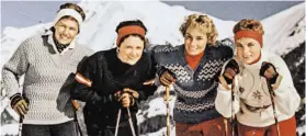  ?? BILD: SN/ ?? ÖSV-Damen 1958 vor dem Training auf dem Stubnerkog­el: Die Salzburger­innen „Putzi“Frandl, Thea Hochleitne­r, Lotte Blatte und die Tirolerin Hilde Hofherr (v. r.).