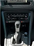  ??  ?? The Tiguan still has a convention­al transmissi­on, not a shift-by-wire system like the Golf, hence the bigger shifter.