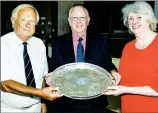  ??  ?? Denktaş Award winner Harry Fellows (left) with his wife Kate and BRS chairman Danny Dugan at the presentati­on Photos: BrianJoyce