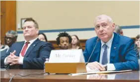  ?? AP PHOTO/JOSE LUIS MAGANA ?? Tony Bobulinski left, and Lev Parnas testify Wednesday before the House Oversight and Accountabi­lity Committee hearing on Capitol Hill in Washington.