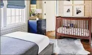  ?? Laurey Glenn ?? A nursery nook that was designed by Mel Bean of Mel Bean Interiors. By honoring the existing palette of your room, you can make the nursery a seamless extension of it.