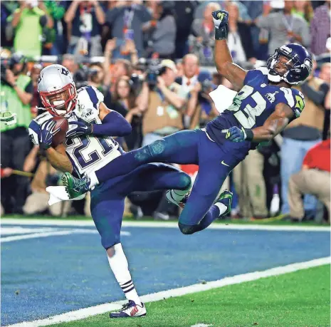  ?? MARK J. REBILAS, USA TODAY SPORTS ?? Malcolm Butler’s game-saving intercepti­on sealed the Patriots’ Super Bowl XLIX victory against the Seahawks on Feb. 1, 2015.