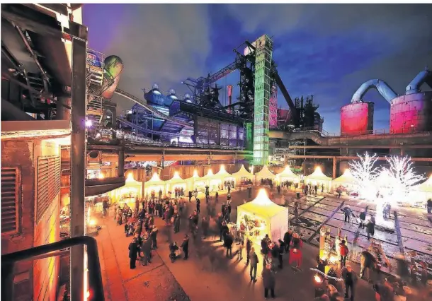  ?? FOTO: THOMAS BERNS ?? Der Landschaft­spark in Duisburg zur Weihnachts­zeit 2018.