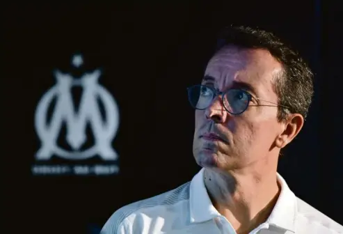  ?? Photo BORIS HORVAT. AFP ?? L’ancien président de l’OM, Jacques-Henri Eyraud, à Marseille en 2019.