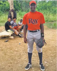  ?? Edwin Castillo / Ray Baseball Academy ?? Marco Luciano at 14, while he trained with the Ray Baseball Academy in Santo Domingo, Dominican Republic.