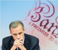  ?? WPA POOL/GETTY IMAGES ?? Bank of England governor Mark Carney’s warnings over Brexit have drawn ambivalenc­e from investors. His report this week warned a disorderly break with the EU could trigger a recession.