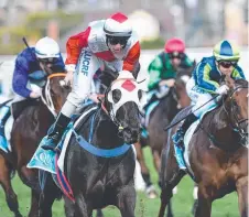  ?? Picture: GETTY ?? IMPRESSIVE: Anthony Darmanin riding Mystic Journey to victory at Caulfield last month.