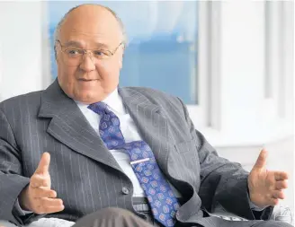  ??  ?? Russell Crowe as Roger Ailes in The Loudest Voice.