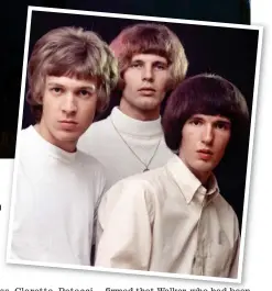  ??  ?? Top: Scott Walker on TV in 1967. Right: With ‘brothers’ John, centre, and Gary
