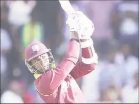  ??  ?? Veteran Twenty20 star Marlon Samuels … one of the few leading players to travel for the historic series.