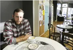  ??  ?? RUTLAND, Vermont: Morgan Denehy, a Rutland County native who majored in Arabic in college, speaks at a coffee shop on Nov 14, 2016. — AP