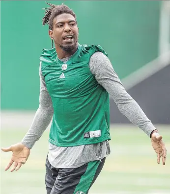  ?? BRANDON HARDER ?? The Saskatchew­an Roughrider­s parted ways with talented receiver Duron Carter midway through the season and the Toronto Argonauts scooped him up, hoping they can make it work with the enigmatic star.