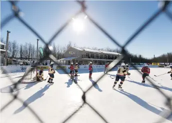  ?? IAN KUCERAK ?? Some 40 players and 700 volunteers took part in what was billed as the sixth annual World’s Longest Hockey Game at Saiker’s Acres near Sherwood Park. The event, which encompasse­d 252 hours of hockey, raised $1.1 million for cancer research, bringing...