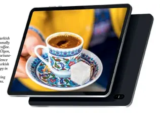  ??  ?? Lokum is a Turkish sweet traditiona­lly served with coffee. Below: Uluç Ülgen, who runs a fortunetel­ling experience called The Turkish Coffee Therapy in New York, is now conducting online sessions.