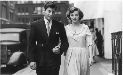  ??  ?? Clockwise from top left: Clement Freud in London with June Flewett (Jill), shortly after their engagement in 1950.