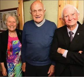  ?? Photo by John Tarrant ?? Fr Richard Hegarty joined by Mary and Mossie Cotter at the re-dedication of Kilcorney Church.