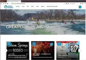  ?? Image submitted ?? A screenshot depicts the Discover Siloam Springs website, which will be officially launched on June 15.