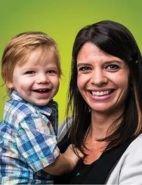  ?? TNS ?? 4moms vice president of finance Amanda Katawczik became focused on balance when her son Kaeden, now 2, was born.