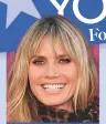  ??  ?? HEIDI KLUM Turns 46 on June 1