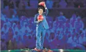  ??  ?? Japanese prime minister Shinzo Abe poses dressed as ‘Super Mario’ during the closing ceremony of the Rio Games. AP PHOTO