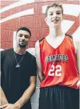  ?? THE CANADIAN PRESS/HO — NBA ?? Canadian NBA star Jamal Murray looks like a kid next to Olivier Rioux, 12, who is six-foot-10.