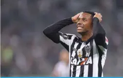  ?? ?? BELO HORIZONTE: (FILES) Robinho of Brazil’s Atletico Mineiro gestures during their 2017 Copa Libertador­es match against Bolivia’s Wilsterman­n held at Mineirao stadium, in Belo Horizonte. — AFP