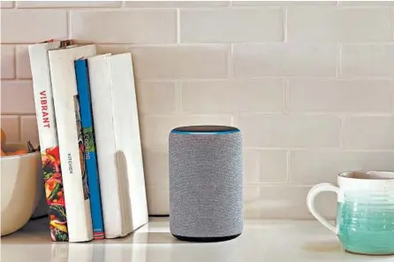  ?? AMAZON ?? The Amazon Echo Plus. Since the Amazon Alexa debuted in 2014, Alexa has declined in popularity as a baby name.