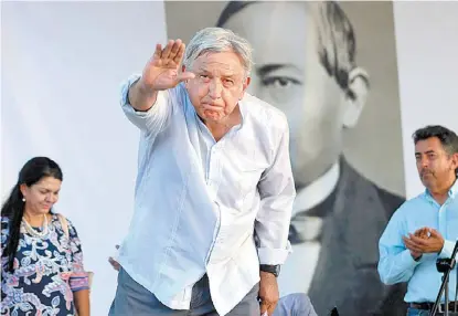  ?? JAVIER RÍOS ?? El próximo presidente visitó Guaymas y Ciudad Obregón como parte de su gira de agradecimi­ento.