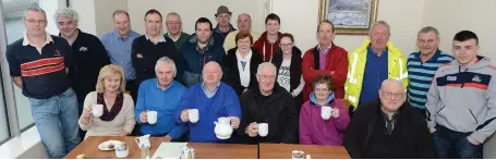  ??  ?? Millstreet Vintage Club enjoy a Cuppa at their get together in Aroma Cafe. Picture John Tarrant