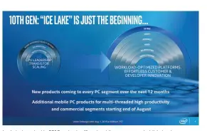  ??  ?? Ice Lake launched in 2019 and only offered mobile processors, but it is key to understand­ing the rationale behind Rocket Lake.