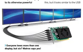  ??  ?? Everyone loves more than one display, but six? Matrox says yes!