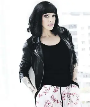  ??  ?? Bif Naked performs at Station on Jasper Friday.