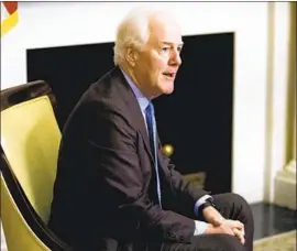  ?? Graeme Jennings Pool Photo ?? SEN. JOHN CORNYN of Texas went on the record with the Houston Chronicle criticizin­g President Trump recently for downplayin­g the COVID-19 pandemic.