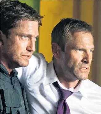  ??  ?? Ex-Agent Mike Banning (Gerard Butler) versucht im Alleingang den Präsidente­n (Aaron Eckhart) zu retten – in „Olympus Has Fallen“um 20.15 Uhr, ORF 1.