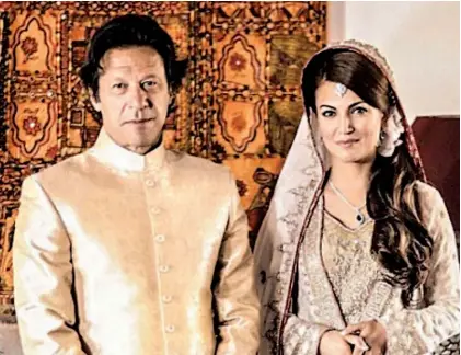  ??  ?? HAPPIER TIMES: Imran Khan tied the knot with his second wife, former BBC journalist Reham Khan