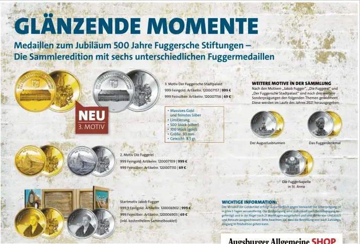  ??  ?? WEITERE MOTIVE IN DER SAMMLUNG
WICHTIGE INFORMATIO­N: