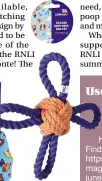  ??  ?? A robust sailor’s knot rope toy.