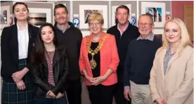  ??  ?? Winners of last year’s photograph­ic contest received their prizes from the then town mayor, Cllr Gwynneth Hewetson