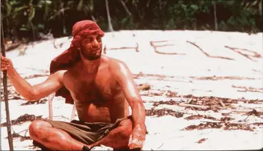  ?? Francois Duhamel / 20th Century Fox c2000 ?? Tom Hanks is stranded on a deserted island in “Cast Away.”