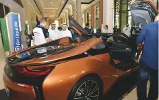  ?? Ahmed Kutty/Gulf News ?? Electric and autonomous vehicles were exhibited on the sidelines of the Internatio­nal Conference on Future Mobility.