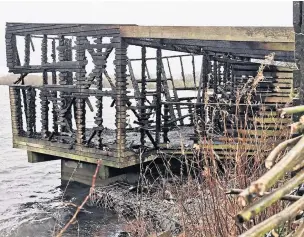  ??  ?? Wrecked The Mill Hide was left in ruins after last Thursday’s fire