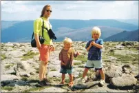  ??  ?? Ian with sons Oscar and Louie when the boys were younger on a trip to the Cairngorms.